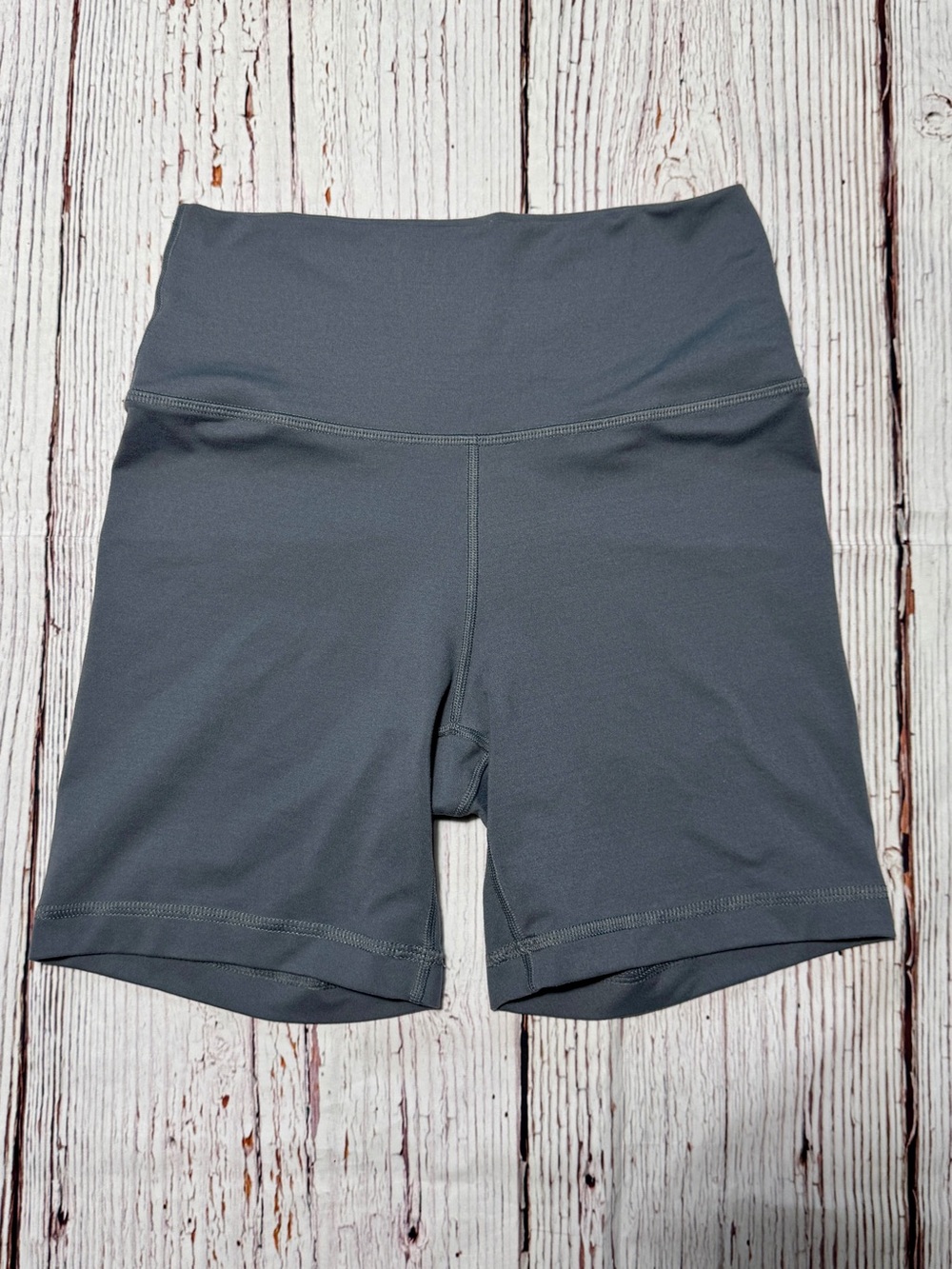 Fleo Gray High Waisted Biker Shorts Women's Athleisure
